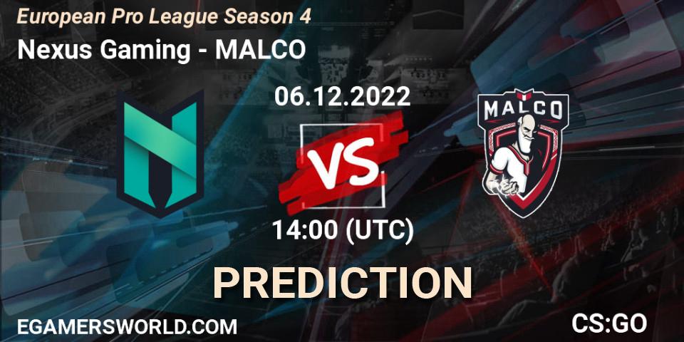 Nexus Gaming vs MALCO: Betting TIp, Match Prediction. 08.12.22. CS2 (CS:GO), European Pro League Season 4
