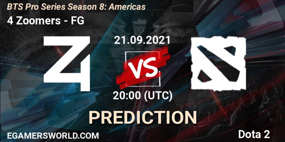 4 Zoomers vs FG: Betting TIp, Match Prediction. 21.09.21. Dota 2, BTS Pro Series Season 8: Americas