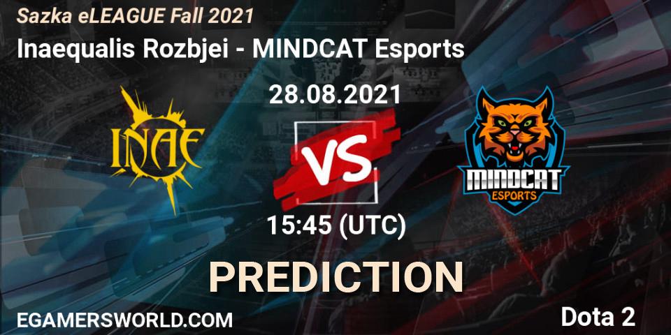Inaequalis Rozbíječi vs MINDCAT Esports: Betting TIp, Match Prediction. 28.08.2021 at 16:00. Dota 2, Sazka eLEAGUE Fall 2021