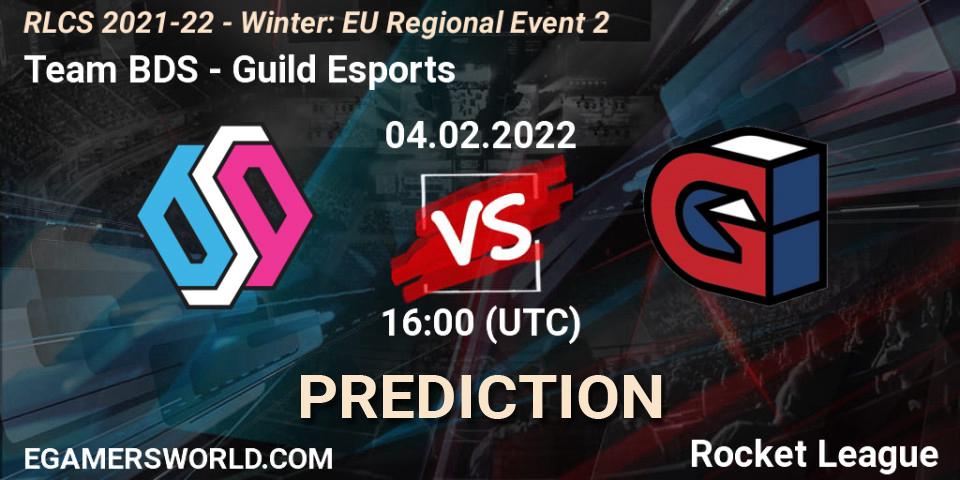 Team BDS vs Guild Esports: Betting TIp, Match Prediction. 04.02.2022 at 16:00. Rocket League, RLCS 2021-22 - Winter: EU Regional Event 2