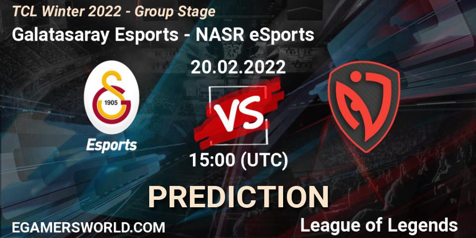 Galatasaray Esports vs NASR eSports: Betting TIp, Match Prediction. 20.02.22. LoL, TCL Winter 2022 - Group Stage