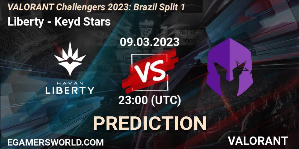 Liberty vs Keyd Stars: Betting TIp, Match Prediction. 09.03.2023 at 23:45. VALORANT, VALORANT Challengers 2023: Brazil Split 1