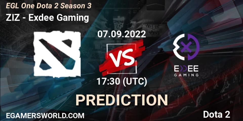 ZIZ vs Exdee Gaming: Betting TIp, Match Prediction. 09.09.22. Dota 2, EGL One Dota 2 Season 3