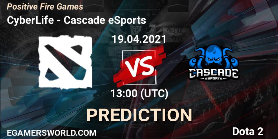 CyberLife vs Cascade eSports: Betting TIp, Match Prediction. 19.04.2021 at 13:09. Dota 2, Positive Fire Games