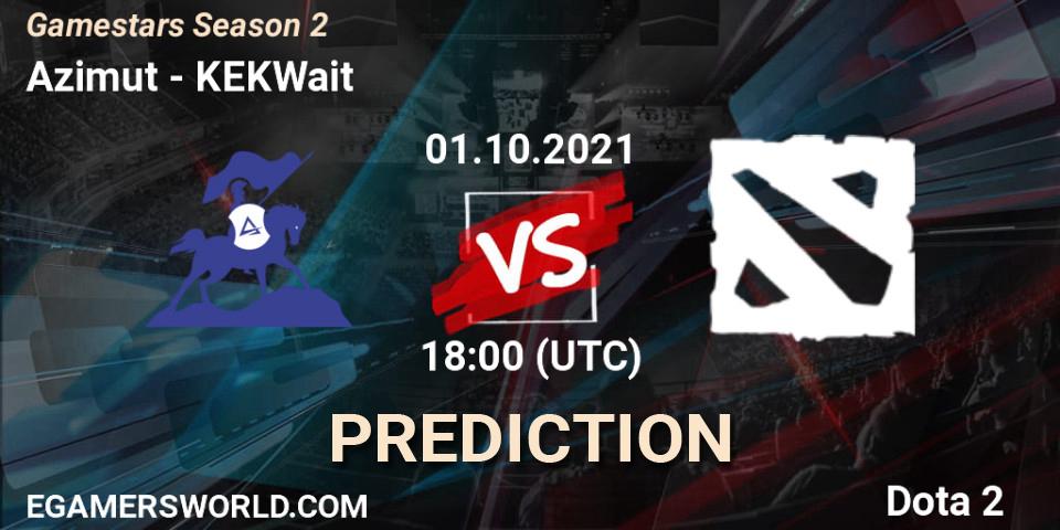 Azimut vs KEKWait: Betting TIp, Match Prediction. 01.10.21. Dota 2, Gamestars Season 2