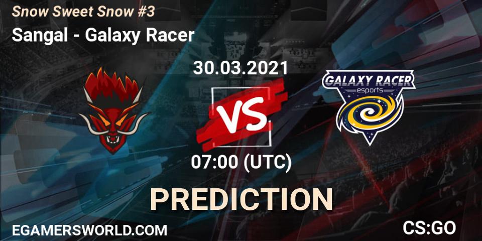 Sangal vs Galaxy Racer: Betting TIp, Match Prediction. 30.03.2021 at 07:00. Counter-Strike (CS2), Snow Sweet Snow #3