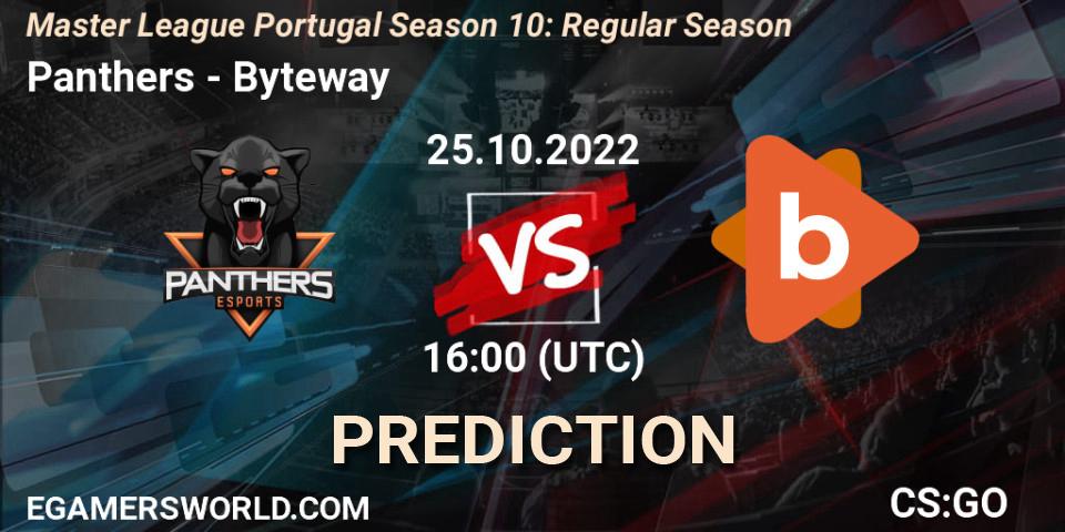 Panthers vs Byteway: Betting TIp, Match Prediction. 25.10.22. CS2 (CS:GO), Master League Portugal Season 10: Regular Season