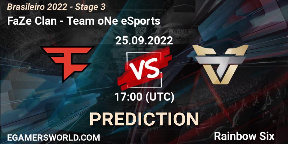 FaZe Clan vs Team oNe eSports: Betting TIp, Match Prediction. 25.09.22. Rainbow Six, Brasileirão 2022 - Stage 3