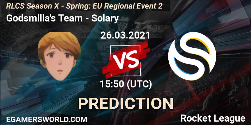 Godsmilla's Team vs Solary: Betting TIp, Match Prediction. 26.03.21. Rocket League, RLCS Season X - Spring: EU Regional Event 2