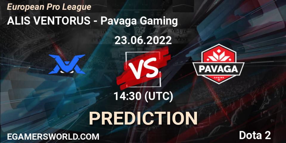ALIS VENTORUS vs Pavaga Gaming: Betting TIp, Match Prediction. 23.06.22. Dota 2, European Pro League