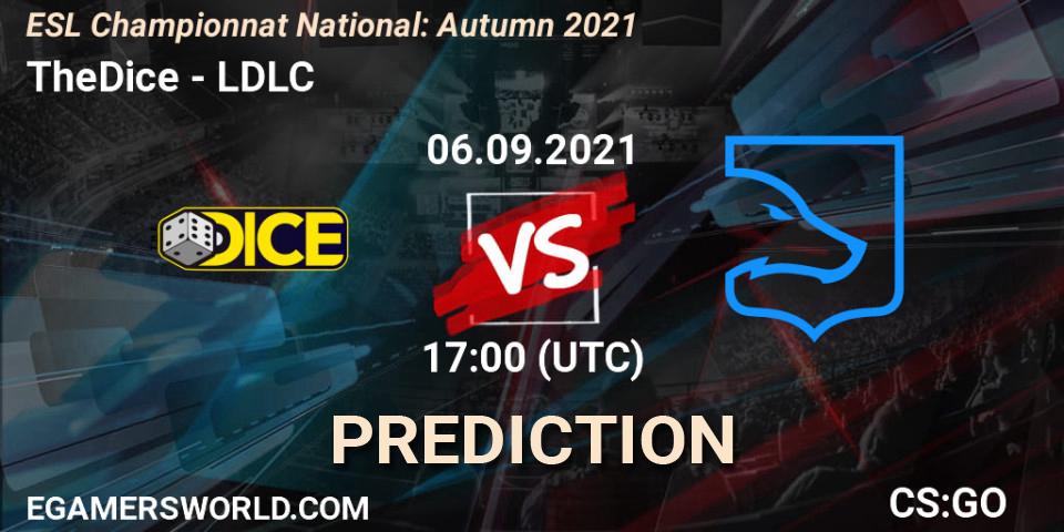TheDice vs LDLC: Betting TIp, Match Prediction. 06.09.21. CS2 (CS:GO), ESL Championnat National: Autumn 2021