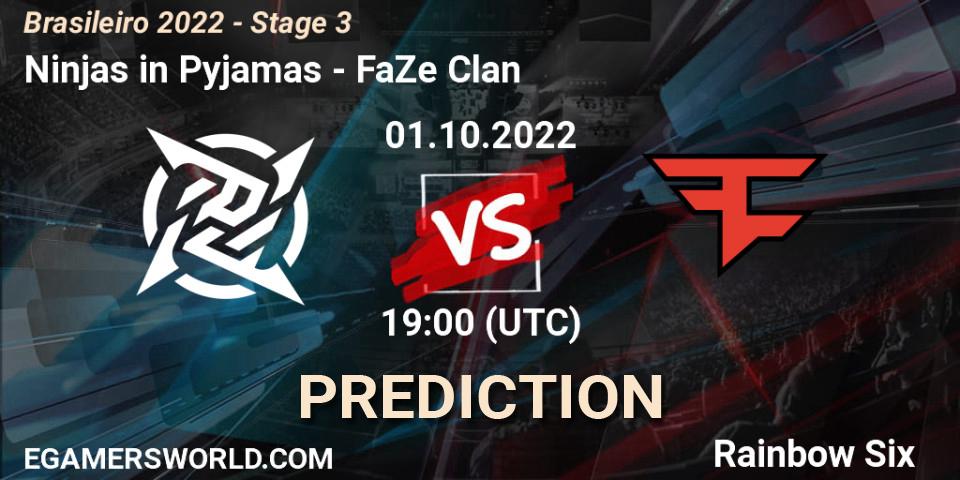 Ninjas in Pyjamas vs FaZe Clan: Betting TIp, Match Prediction. 01.10.22. Rainbow Six, Brasileirão 2022 - Stage 3