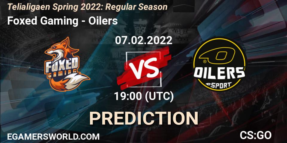 Foxed Gaming vs Oilers: Betting TIp, Match Prediction. 07.02.2022 at 19:00. Counter-Strike (CS2), Telialigaen Spring 2022: Regular Season