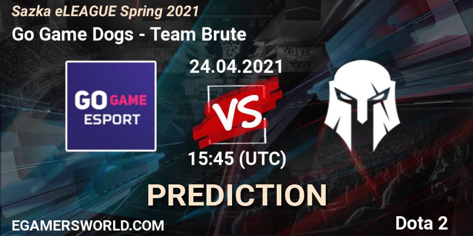 Go Game Dogs vs Team Brute: Betting TIp, Match Prediction. 24.04.2021 at 15:45. Dota 2, Sazka eLEAGUE Spring 2021