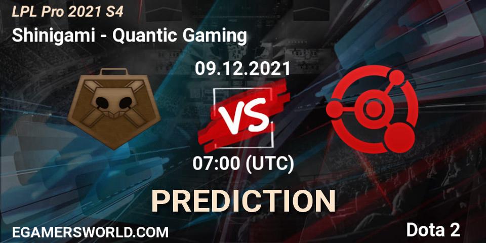Shinigami vs Quantic Gaming: Betting TIp, Match Prediction. 10.12.2021 at 09:02. Dota 2, LPL Pro 2021 S4
