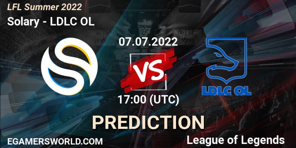 Solary vs LDLC OL: Betting TIp, Match Prediction. 07.07.22. LoL, LFL Summer 2022