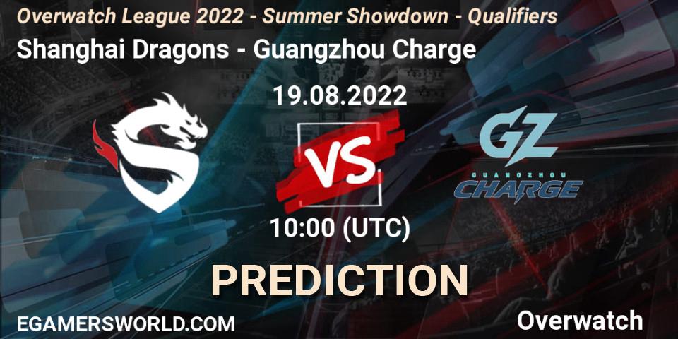 Shanghai Dragons vs Guangzhou Charge: Betting TIp, Match Prediction. 19.08.22. Overwatch, Overwatch League 2022 - Summer Showdown - Qualifiers