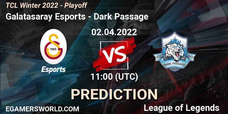 Galatasaray Esports vs Dark Passage: Betting TIp, Match Prediction. 02.04.22. LoL, TCL Winter 2022 - Playoff