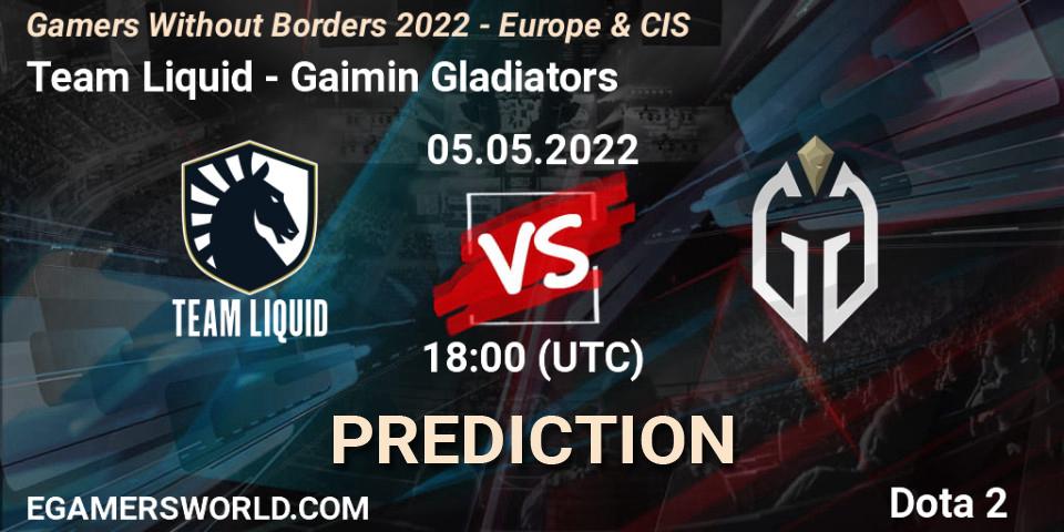 Team Liquid vs Gaimin Gladiators: Betting TIp, Match Prediction. 05.05.2022 at 17:55. Dota 2, Gamers Without Borders 2022 - Europe & CIS