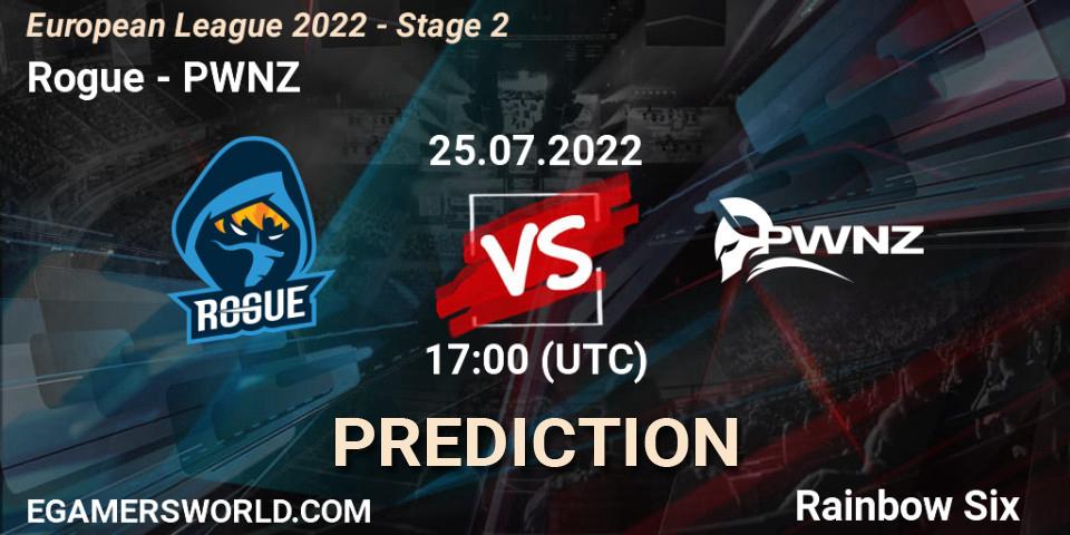 Rogue vs PWNZ: Betting TIp, Match Prediction. 25.07.22. Rainbow Six, European League 2022 - Stage 2