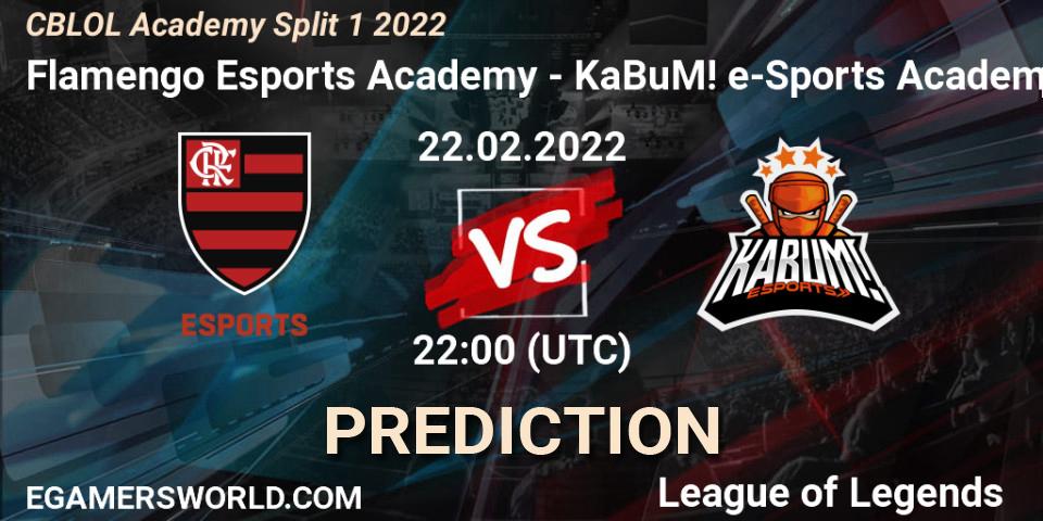 Flamengo Esports Academy vs KaBuM! Academy: Betting TIp, Match Prediction. 22.02.2022 at 22:00. LoL, CBLOL Academy Split 1 2022