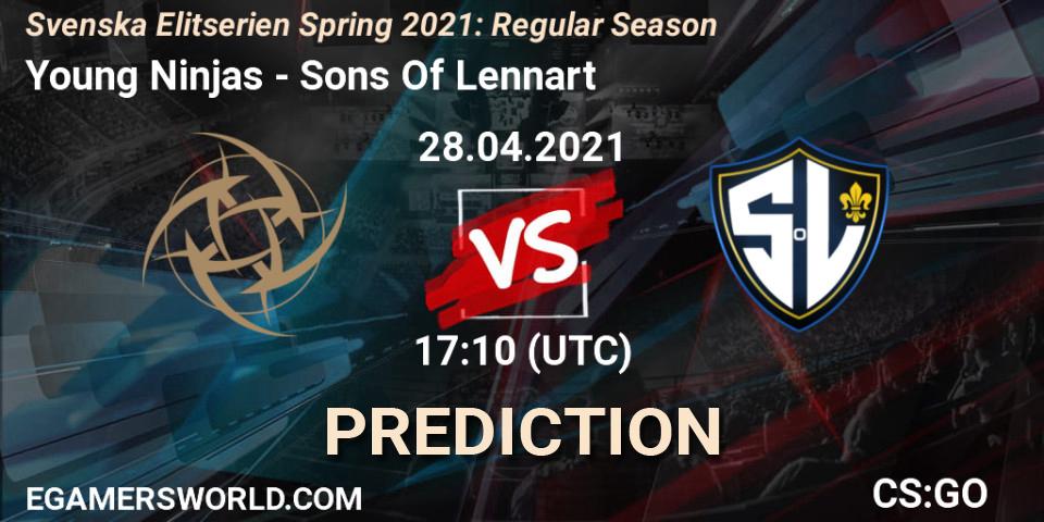 Young Ninjas vs Sons Of Lennart: Betting TIp, Match Prediction. 28.04.21. CS2 (CS:GO), Svenska Elitserien Spring 2021: Regular Season