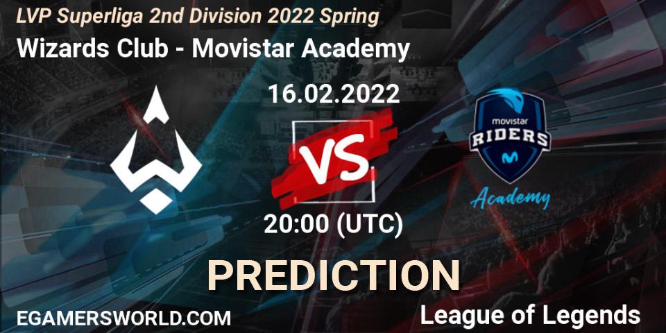 Wizards Club vs Movistar Academy: Betting TIp, Match Prediction. 16.02.2022 at 20:00. LoL, LVP Superliga 2nd Division 2022 Spring