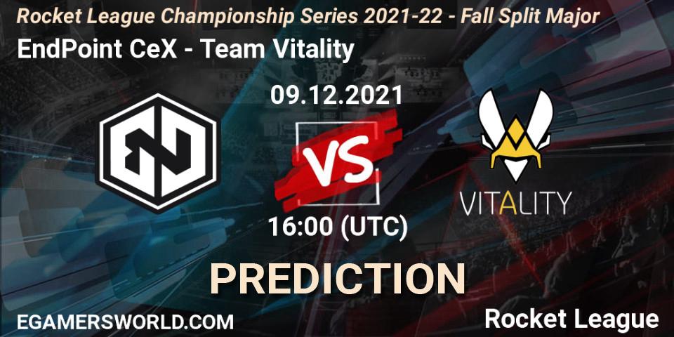 EndPoint CeX vs Team Vitality: Betting TIp, Match Prediction. 09.12.2021 at 16:00. Rocket League, RLCS 2021-22 - Fall Split Major