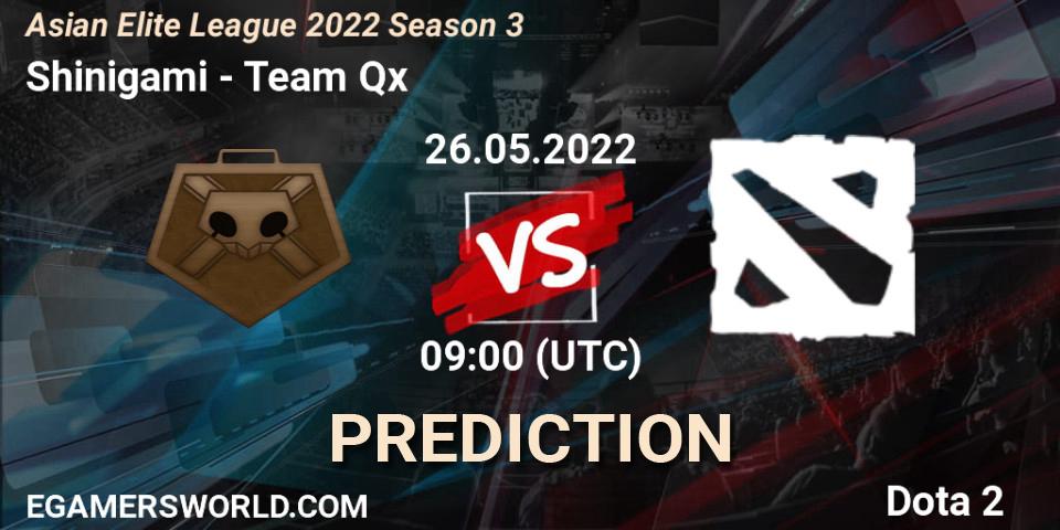 Shinigami vs Team Qx: Betting TIp, Match Prediction. 26.05.22. Dota 2, Asian Elite League 2022 Season 3