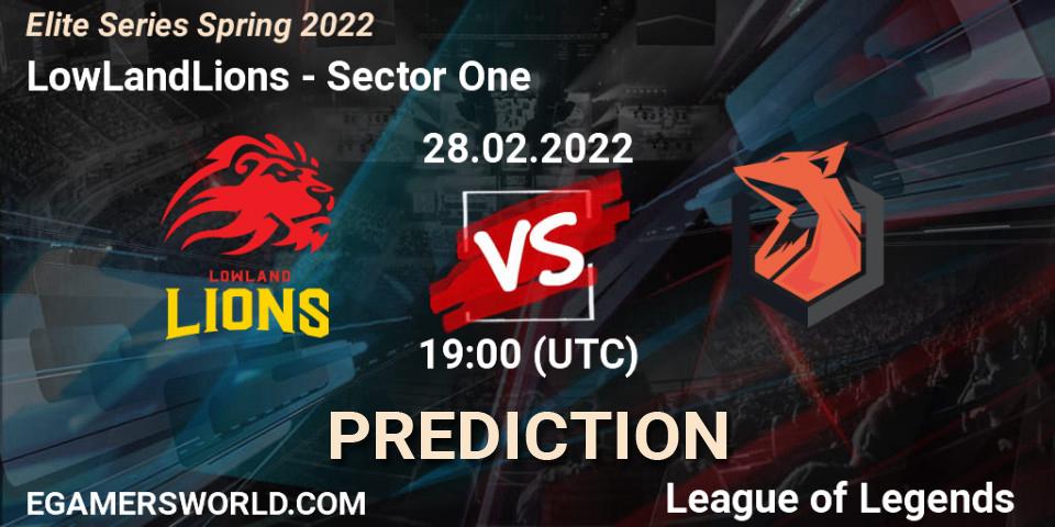 LowLandLions vs Sector One: Betting TIp, Match Prediction. 28.02.22. LoL, Elite Series Spring 2022