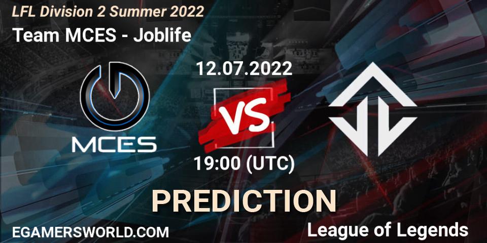 Team MCES vs Joblife: Betting TIp, Match Prediction. 12.07.22. LoL, LFL Division 2 Summer 2022