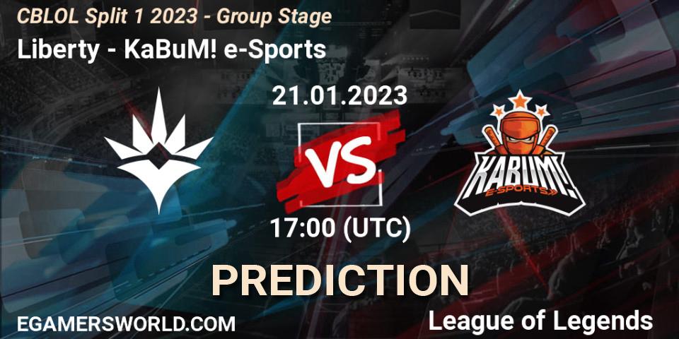 Liberty vs KaBuM! e-Sports: Betting TIp, Match Prediction. 21.01.23. LoL, CBLOL Split 1 2023 - Group Stage