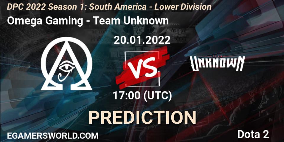 Omega Gaming vs Team Unknown: Betting TIp, Match Prediction. 20.01.22. Dota 2, DPC 2022 Season 1: South America - Lower Division