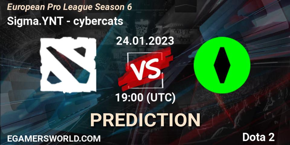 Sigma.YNT vs cybercats: Betting TIp, Match Prediction. 24.01.23. Dota 2, European Pro League Season 6