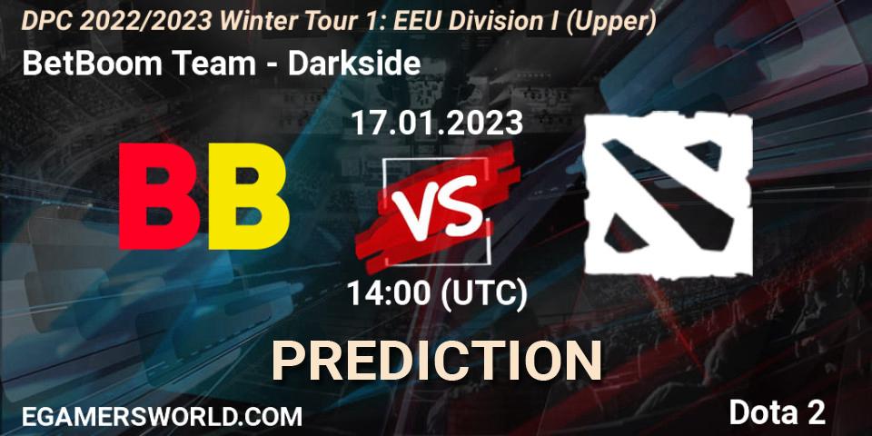 BetBoom Team vs Darkside: Betting TIp, Match Prediction. 17.01.23. Dota 2, DPC 2022/2023 Winter Tour 1: EEU Division I (Upper)