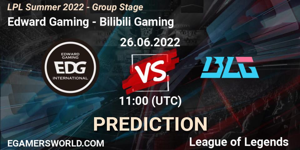 Edward Gaming vs Bilibili Gaming: Betting TIp, Match Prediction. 26.06.22. LoL, LPL Summer 2022 - Group Stage
