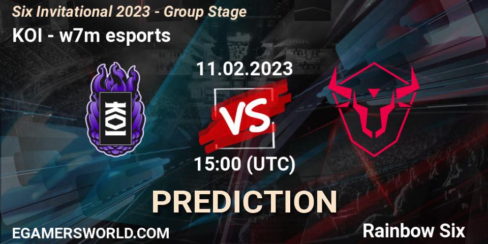 KOI vs w7m esports: Betting TIp, Match Prediction. 11.02.23. Rainbow Six, Six Invitational 2023 - Group Stage