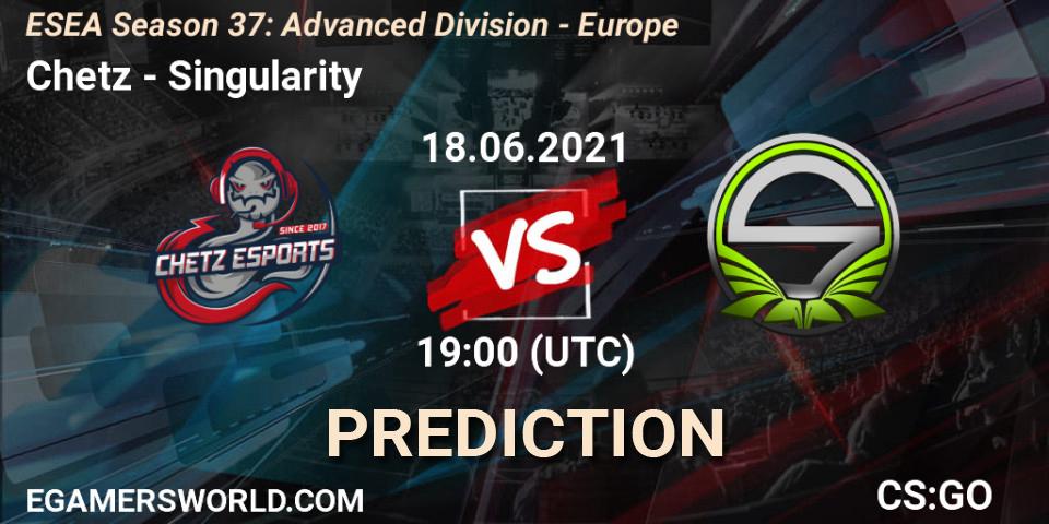 Chetz vs Singularity: Betting TIp, Match Prediction. 18.06.21. CS2 (CS:GO), ESEA Season 37: Advanced Division - Europe