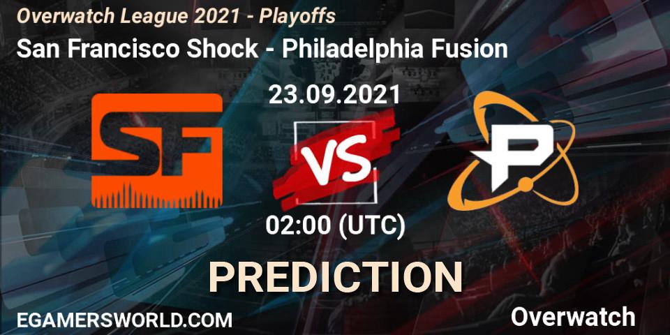 San Francisco Shock vs Philadelphia Fusion: Betting TIp, Match Prediction. 23.09.21. Overwatch, Overwatch League 2021 - Playoffs