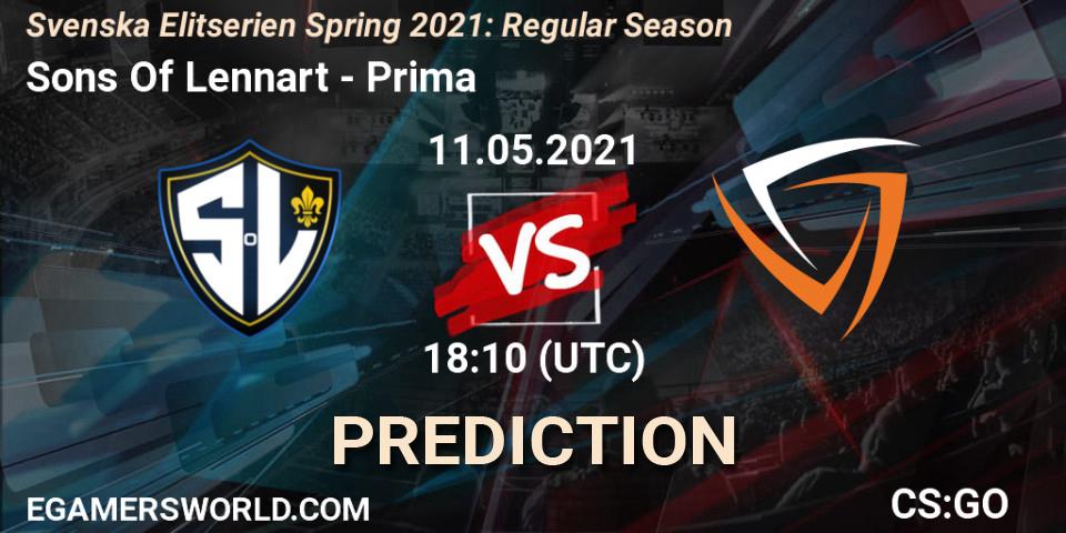 Sons Of Lennart vs Prima: Betting TIp, Match Prediction. 11.05.21. CS2 (CS:GO), Svenska Elitserien Spring 2021: Regular Season