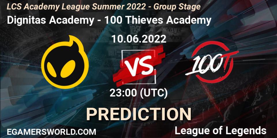 Dignitas Academy vs 100 Thieves Academy: Betting TIp, Match Prediction. 10.06.22. LoL, LCS Academy League Summer 2022 - Group Stage