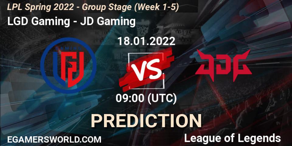 LGD Gaming vs JD Gaming: Betting TIp, Match Prediction. 18.01.22. LoL, LPL Spring 2022 - Group Stage (Week 1-5)