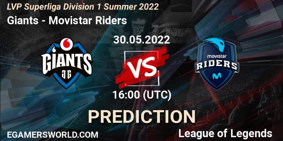 Giants vs Movistar Riders: Betting TIp, Match Prediction. 30.05.2022 at 16:00. LoL, LVP Superliga Division 1 Summer 2022