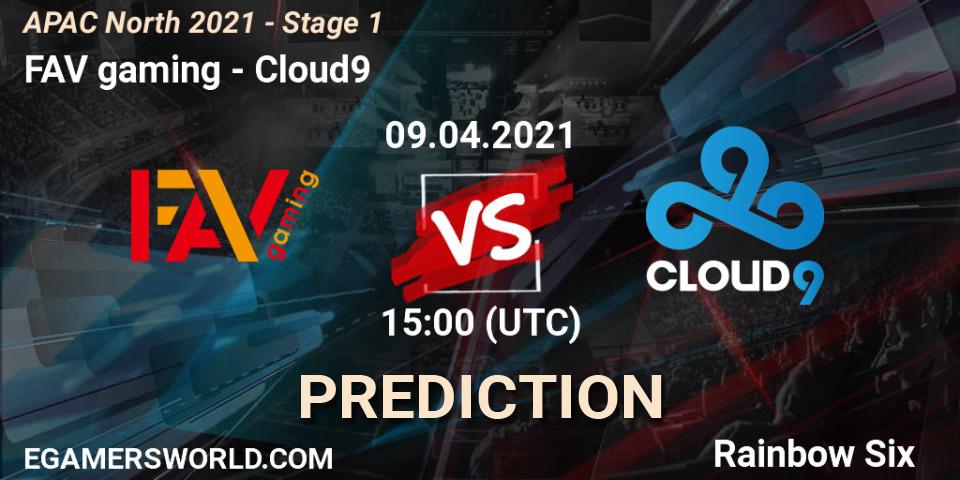 FAV gaming vs Cloud9: Betting TIp, Match Prediction. 09.04.2021 at 13:30. Rainbow Six, APAC North 2021 - Stage 1