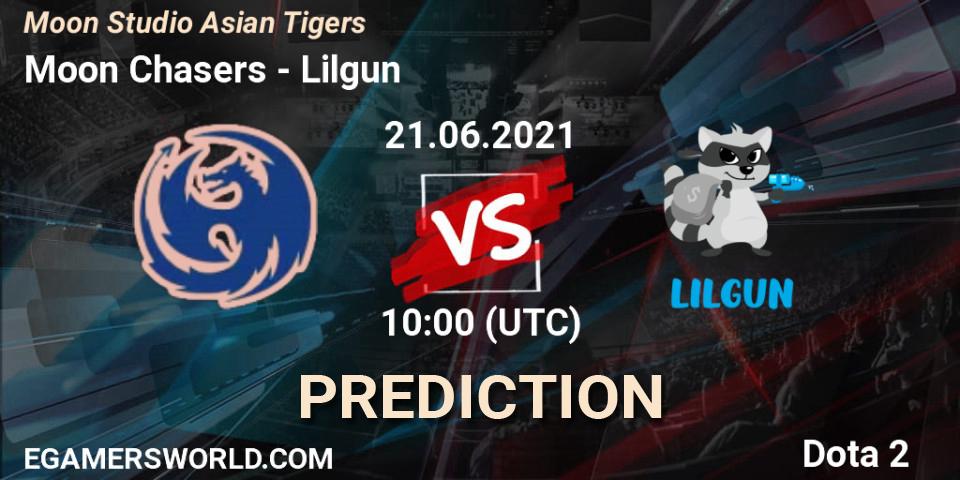 Moon Chasers vs Lilgun: Betting TIp, Match Prediction. 21.06.2021 at 10:37. Dota 2, Moon Studio Asian Tigers
