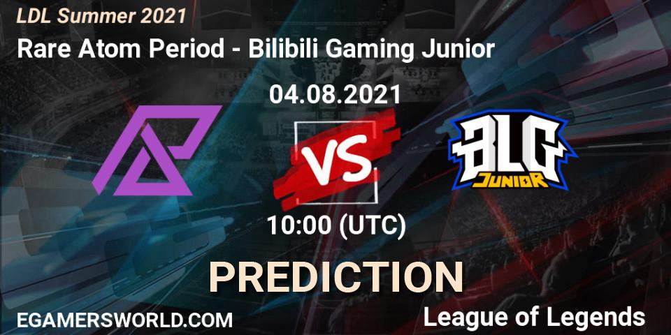Rare Atom Period vs Bilibili Gaming Junior: Betting TIp, Match Prediction. 04.08.2021 at 11:30. LoL, LDL Summer 2021