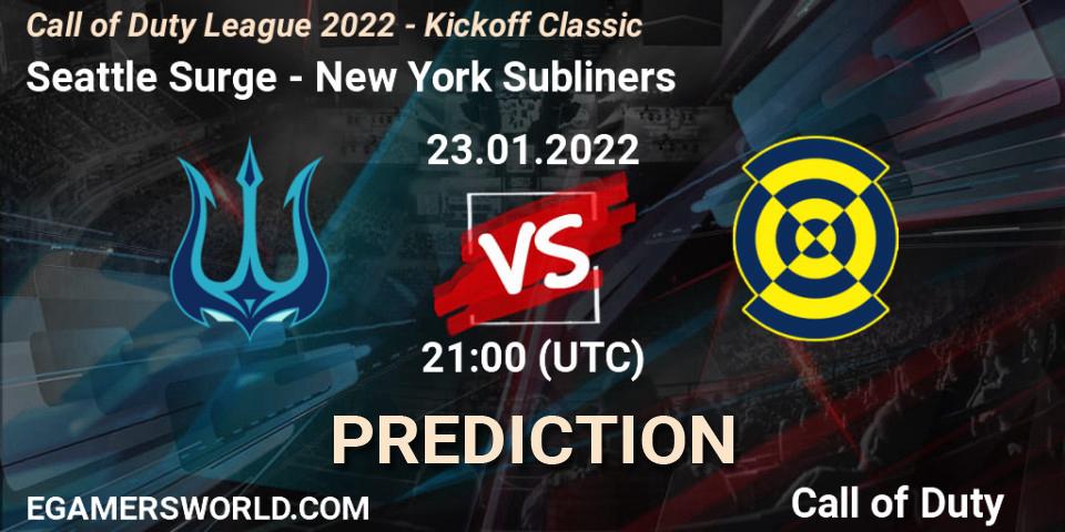 Seattle Surge vs New York Subliners: Betting TIp, Match Prediction. 23.01.2022 at 21:00. Call of Duty, Call of Duty League 2022 - Kickoff Classic