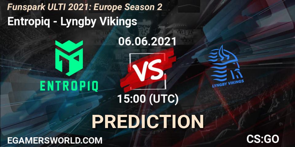Entropiq vs Lyngby Vikings: Betting TIp, Match Prediction. 06.06.2021 at 15:00. Counter-Strike (CS2), Funspark ULTI 2021: Europe Season 2