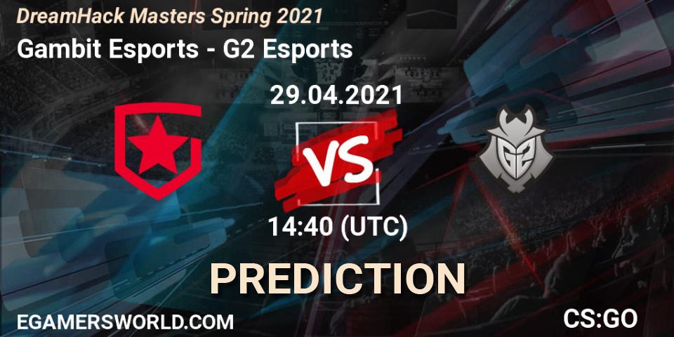 Gambit Esports vs G2 Esports: Betting TIp, Match Prediction. 29.04.21. CS2 (CS:GO), DreamHack Masters Spring 2021
