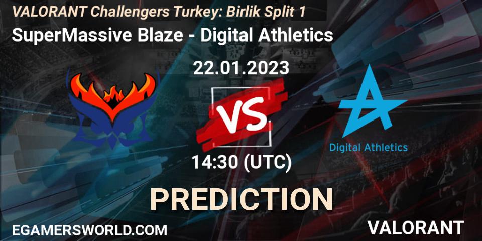 SuperMassive Blaze vs Digital Athletics: Betting TIp, Match Prediction. 22.01.23. VALORANT, VALORANT Challengers 2023 Turkey: Birlik Split 1